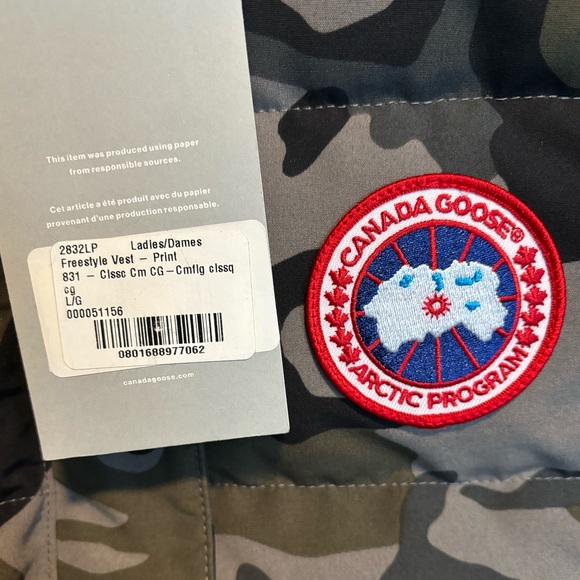 CANADA GOOSE NWT Women's Freestyle Vest Camo Size Large - Picture 3 of 4